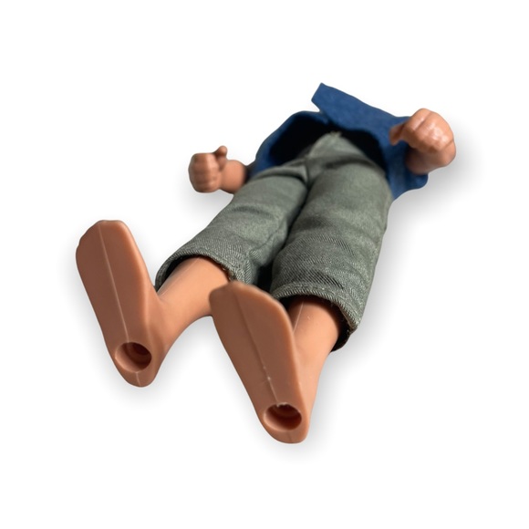 Vintage Action Figure with Blue Vest and Green Pants - Picture 6 of 7